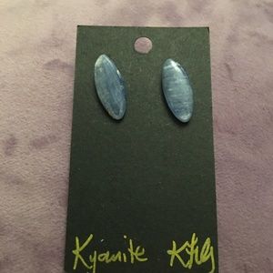 Natural Color Kyanite Earrings - handmade one of a kind.
